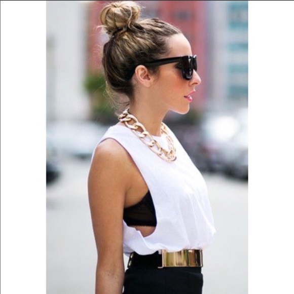 Sugar Punch Couture Tops - ⚡️ The White Muscle Tank